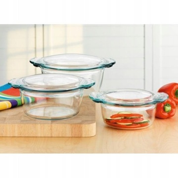 NACZYNIE ŻAROODPORNE SIMAX OKRĄGŁE Z POKRYWĄ 3,3 L