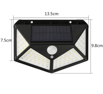 СВЕТОДИОДНАЯ ЛАМПА С ДАТЧИКОМ ДВИЖЕНИЯ И СУМЕРКИ СОЛНЕЧНАЯ 100LED НАСТЕННАЯ ЛАМПА