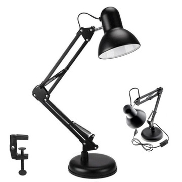 LAMPKA BIURKOWA NA E27 REGULOWANA UCHWYT BEZ ŻARÓWKI LAMPA