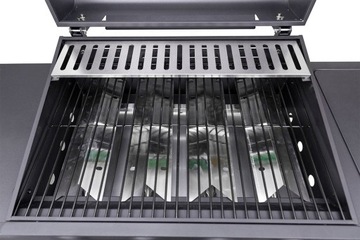 Газовый гриль, 14,5 кВт, крышка для садовой решетки, 5 конфорок, набор столовых приборов 4+1