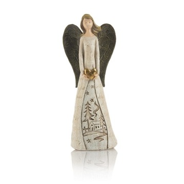 Anioł figura prezent gwiazda serce decorato
