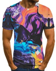 KOSZULKA MĘSKA T-SHIRT WZÓR MOZAIKI M