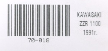 KAWASAKI ZZR 1100 90-93 ЗАДНИЙ ФОНАРЬ КОРПУС ПЛАСТИКОВЫЙ ОБТЕКАТЕЛЬ КРЫШКА