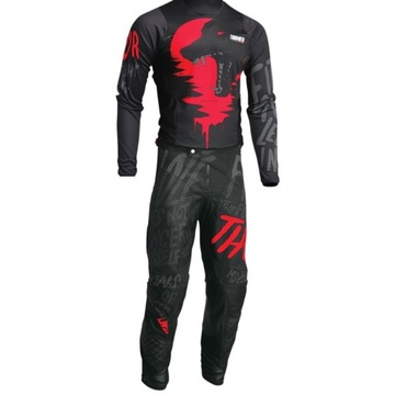 KOMPLET ZESTAW STRÓJ NA CROSSA QUADA THOR PULSE BLACK/RED NA PREZENT - 32/M