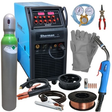 Spawarka 3w1 MIGOMAT MIG MMA TIG DC zestaw XL 4-ROLKI 400V SHERMAN MTM 251