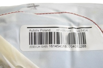 BMW 3 E90 E91 2007 PŘEDNÍ STRANA LEVÝ ULOŽENÍ VZDUCHOVÁ AIRBAG SEDADLA