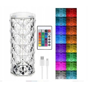 КРИСТАЛЛ СВЕТОДИОДНАЯ НОЧНАЯ СЕНСОРНАЯ ЛАМПА, МНОГОЦВЕТНАЯ RGB