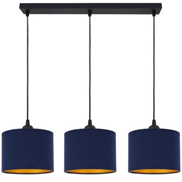 LAMPA WISZĄCA PODŁUŻNA MINI ABAŻUR TKANINA LED