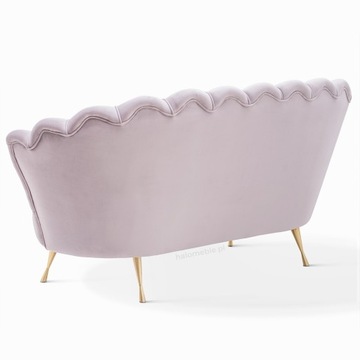 Sofa tapicerowana Muszelka SHELL glamour 3 osobowa