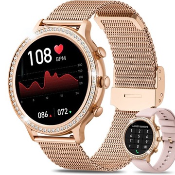 SMARTWATCH DAMSKI SMARTŁOCZ INTELIGENTNY ZEGAREK WIELOFUNKCYJNY ROZMOWY