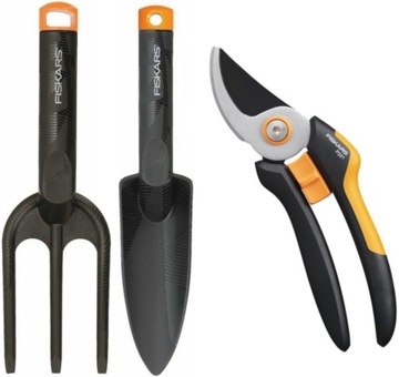 NARZĘDZIA OGRODNICZE ZESTAW ŁOPATKA MOTYCZKA SEKATOR SOLID 3 szt FISKARS