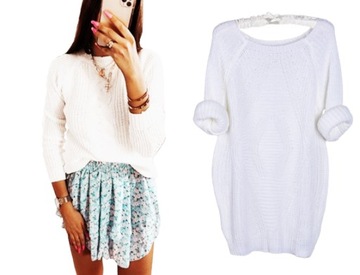 035 MIĘCIUTKI SWETER OVERSIZE idealny na zimę
