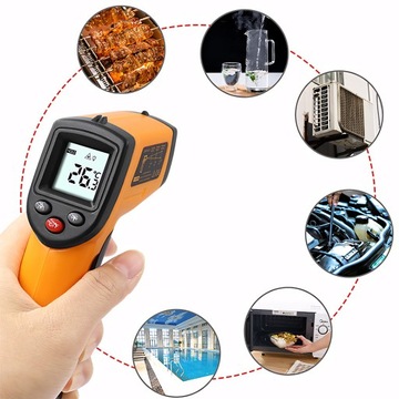 ПИРОМЕТР, БЕСКОНТАКТНЫЙ ЛАЗЕРНЫЙ ТЕРМОМЕТР -50-400°C