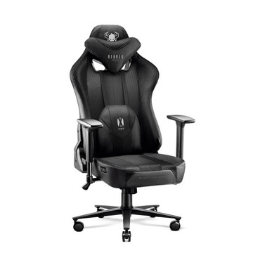 Fotel gamingowy Diablo X-Player 2.0 materiałowy Normal Size: Czarno-czarny