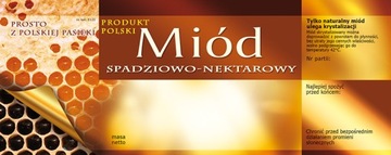 Etykiety na Miód Spadziowo-Nektarowy (100szt) E121