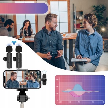 2 БЕСПРОВОДНЫХ МИКРОФОНА USB-C LIGHTNING ANDROID IOS