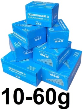 Sada nakládacích závaží pro hliníkové disky Alu Zn Zinek Bas 10-60 g 550 x