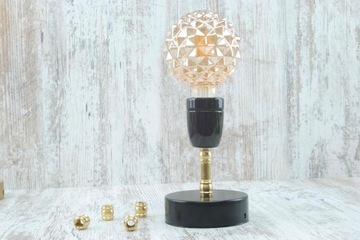 mosiężna mufa M10x1 zdobiona mufka części do lamp DIY mufa z mosiądzu 2cm