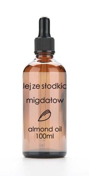 100% Naturalny olej ze Słodkich MIGDAŁÓW 100ml