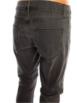 MARKS&SPENCER Spodnie jeans szare stylowe slim fit r. W30 L31