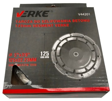 СЕГМЕНТ ШЛИФОВАЛЬНОГО ДИСКА ПО БЕТОНУ 125 мм VERKE