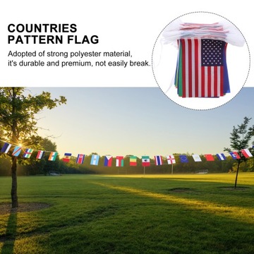 Декоративные флаги 100 стран. Национальные флаги на верёвке.
