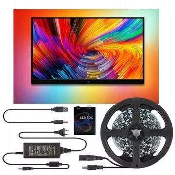 Ledy adresowalne Ws2812b 60led/m ARGB Black [5m]