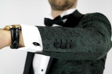 Мужской костюм с поясом и жилеткой, зеленый 48