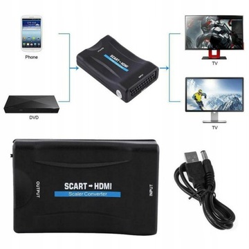 Адаптер-конвертер SCART EURO HDMI Zadziwka