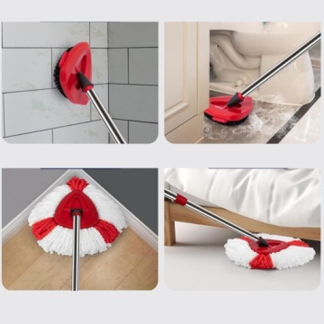 НАБОР ВРАЩАЮЩЕЙСЯ ДЛЯ ПОЛА ШВАБРЫ TURBO ИЗ МИКРОФИБРЫ С 4 СМЕННЫМИ НАСАДКАМИ + ШТОК