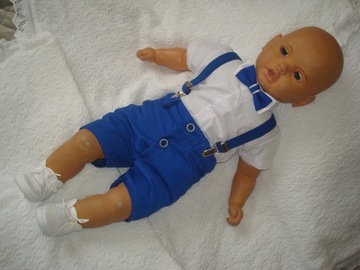 КОМПЛЕКТ ЛЕТНЕЙ ОДЕЖДЫ / КРЕЩЕНИЕ / СВАДЬБА / ШОРТЫ 92