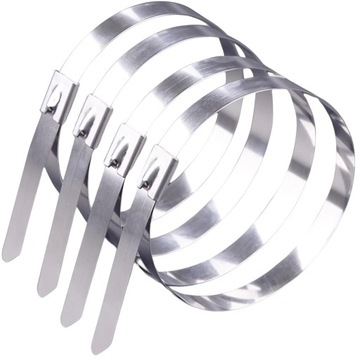 Opaski Zaciskowe Kablowe Trytytki Nierdzewne Metalowe 4,6X200 100szt 20 cm