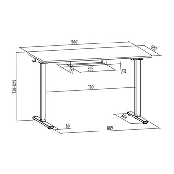 Электрический стол Spacetronik SPE-O124WO Moris