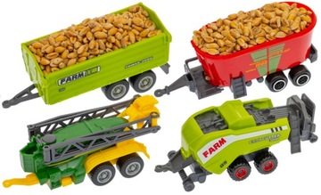 ТРАКТОР ТРАКТОР СЕЛЬСКОХОЗЯЙСТВЕННЫЕ МАШИНЫ КОМБАЙН ФЕРМЕР+ЖИВОТНЫЕ НАБОР ПОДАРОК