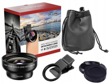 APEXEL 2IN1 MACRO ШИРОКОУГОЛЬНЫЙ ОБЪЕКТИВ ДЛЯ ТЕЛЕФОНА УНИВЕРСАЛЬНЫЙ МАКРОНАБОР
