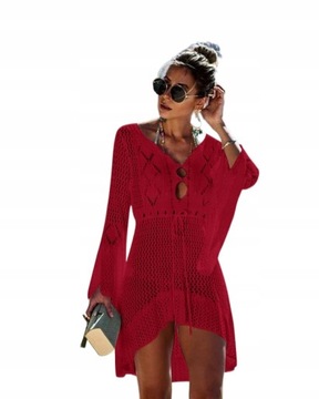 Летнее пляжное платье с кружевом бохо-пахо-парео