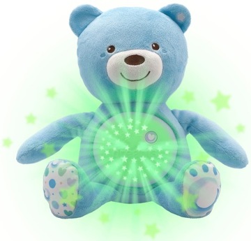 CHICCO MIŚ 3W1 MASKOTKA + LAMPKA NOCNA + PROJEKTOR NIEBIESKI