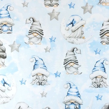 Ткань хлопчатобумажная - CHRISTMAS - BLUE ESPES