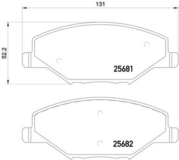 Brembo P 85 121 Zestaw klocków hamulcowych, hamulc