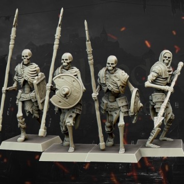Скелеты-копейщики, отряд 2 — Highlands Miniatures