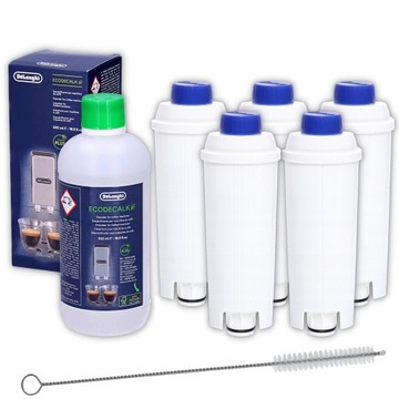 ODKAMIENIACZ DeLonghi 500ml + 5x FILTR WODY ZESTAW