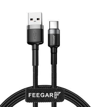Кабель Feegar USB TYPE-C QC 3.0, 5A, нейлоновый кабель