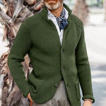 Mens Coat Cardigan Coats Formal Jacket Knitted Kni