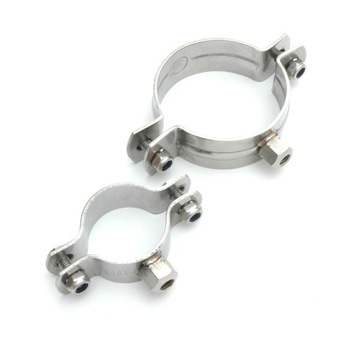 N1 OBEJMA RURY NIERDZEWNA DN40 FI 38,0 Z NAKR. M8 UCHWYT DWUCZĘŚC. INOX