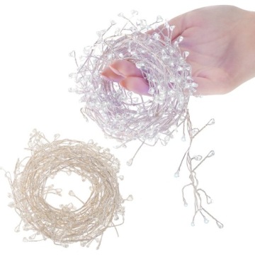 LAMPKI DRUCIKI SOPLE 100LED CHOINKOWE ZIMNY BIAŁY