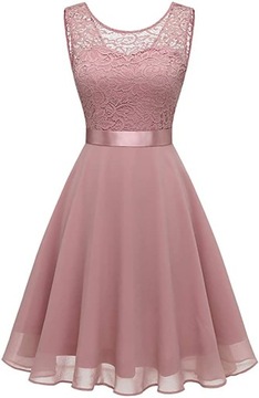 Sukienka Damska Koktajlowa Elegancka Koronkowy