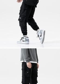 Men Sweatpants Hip Hop Streetwear Cargo Pants Spri