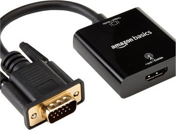 Переходник Amazon Basics HDMI-VGA с аудиоразъемом 3,5 мм.