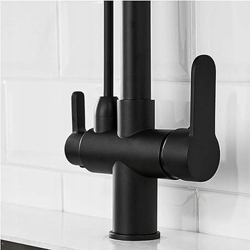 Трехходовой смеситель для кухонной мойки с фильтром для воды