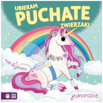 Wyklejanka KSIĄŻKA Z NAKLEJKAMI Ubieram puchate zwierzaki ŚWIETNA ZABAWA
